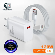 Xiaomi 120W Turbo Charger Fast Charging EU/US + USB-C Cable