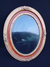 Ancien miroir ovale Art Déco cadre en stuc doré " Old Oval Frame " Voir 📸📸