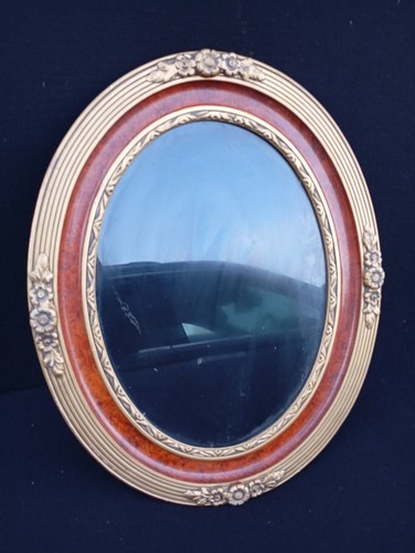 Ancien miroir ovale art - ancien, déco