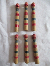 6 ANCIENNES QUILLES EN BOIS