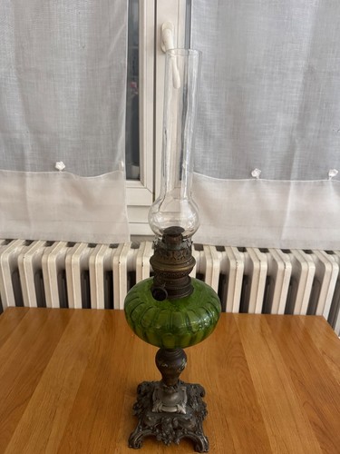 Lampe petrole ancienne verre - lampe,