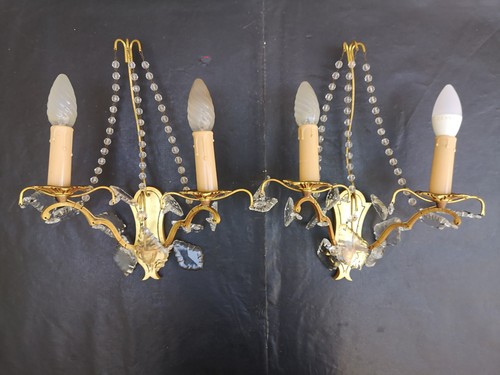 Paire applique lampe - , pampilles