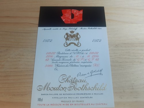 étiquette vin chateau - , mouton
