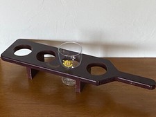RARE Meter Belgian Beer Bar Grimbergen / Wooden Stand Plateau for 4 Glasses