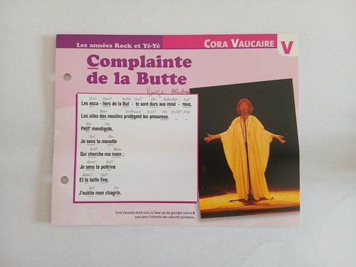 Carte fiche cora vaucaire - carte,