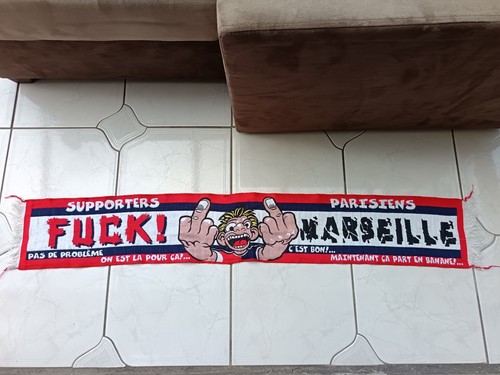 Ancienne écharpe psg foot - om,