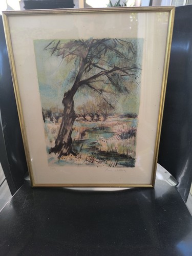 Tableau litho signé - ,,
