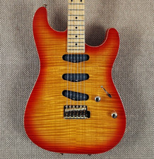 2000 Schecter CET Model USA Custom Shop - FLAMED To Death! - No Fret Wear