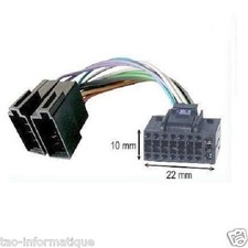Cable ISO pour autoradio JVC KD-R35 KD-R45 KD-R50 KD-R53 KD-R90BTE KD-R301