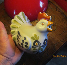 Ancienne Poule Faïence dérouleuse de pelote de Ficelle à Cuisinière Coutirière