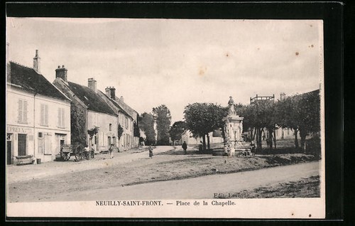 Cpa neuilly saint - neuilly-saint-front,, place