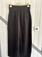 Jupe longue en lin noir T M