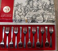 12 Fourchettes À Huîtres Orfévrerie GD Vintage Inox