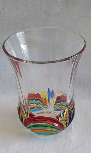 Petit verre décoratif ancien - verre,