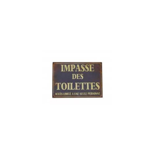 Plaque métal toilettes