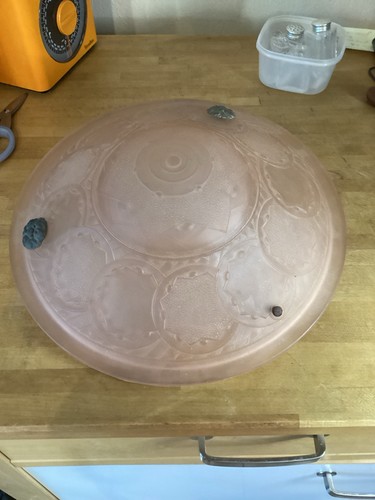 Vasque verre sablé - vasque, rose