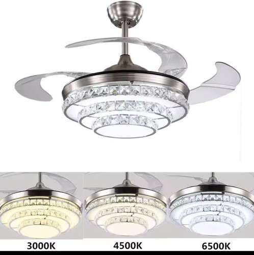 Lustre ventilateur crystal - lustre,