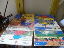 ALAIN SAINT OGAN . AU PARADIS DES ANIMAUX N°1 À 10 . PUB LA VACHE QUI RIT . 1956