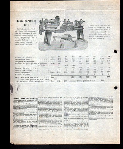 Paris machines outils - (xi°), machines-outils