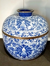 Antique Large Chinese Porcelain Covered Pots.