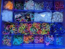 Colorful Rubber Bands Loom Set w/ Blue Carrying Case 