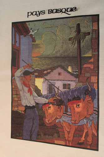 Rare torchon décor de - torchon, à