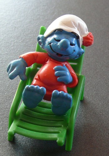 Figurine schtroumpf dormeur - figurine,