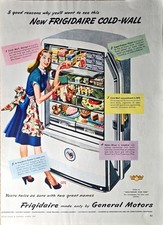 Frigidaire Cold-Wall Made by General Motors Meter Miser 1947 vintage print ad