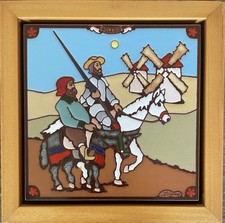 DON QUICHOTTE Panneau Faïence