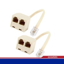 6P4C RJ11 adaptateur de câble téléphonique répartiteur mâle à femelle