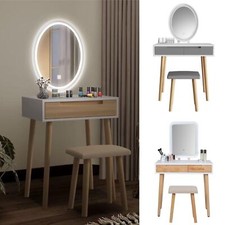 Coiffeuse avec LED miroir et