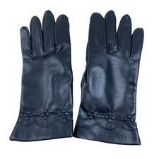 Gants En Cuir Noir Vintage