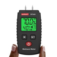 Testeur Humidité Détecteur d'Humidité à Écran LCD avec rétroéclairage vert Br...