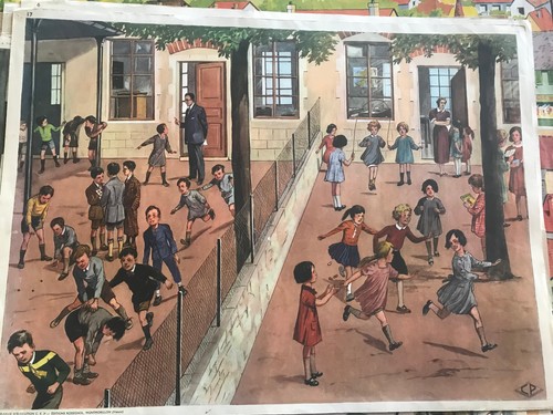 Ancienne affiche scolaire - affiche,