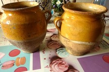 2 anciens  pot a graisse en