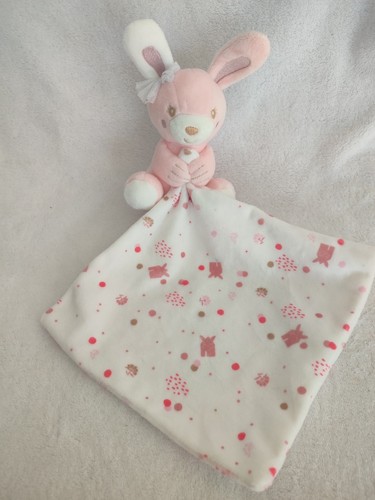 Doudou mouchoir lapin blanc - mouchoir,
