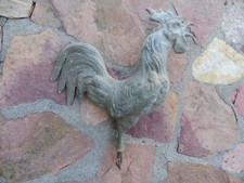 Ancienne girouette coq  étain  art populaire 