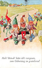 Carte postale nains avec