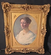Quality Lady Portrait Oil Painting Signed Jules JOETS (1884-1959)