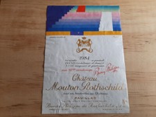 wine label chateau Mouton Rothschild 1984 wine label original 75cl AGAM
