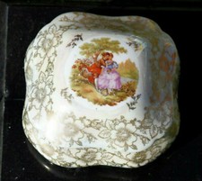 Vintage Limoges Fragonard Chaufriasse Porcelain Candy Box Trinket Box