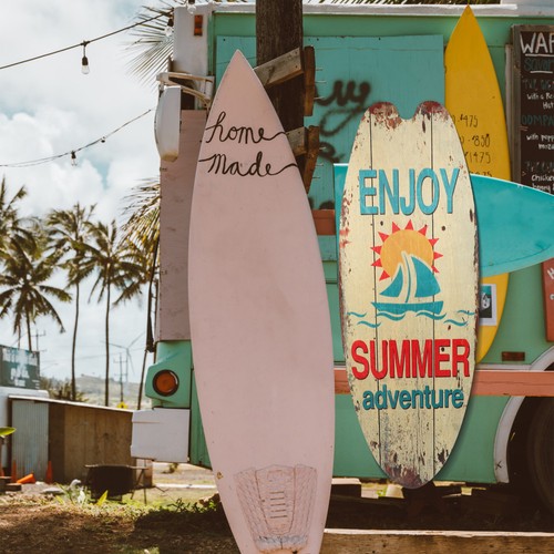 Déco mur surf planche - déco,