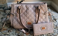 Guess Juliet Copine Sacoche Sac Matelassé Signature Logo Pale Pink With Wallet!