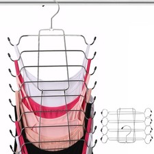 Cintre à 8 Niveaux Pliable, Cintres Metal INOX Antidérapant, Cintre pour Déba...