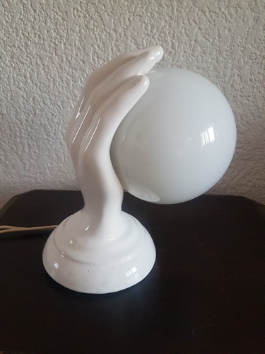 Lampe céramique opaline - céramique,