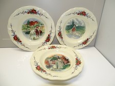 3 ASSIETTES DEMI CREUSES OBERNAI H LOUX SARREGUEMINES PASSENT AU LAVE VAISSELLE