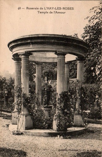 Cpa roseraie de - roseraie,