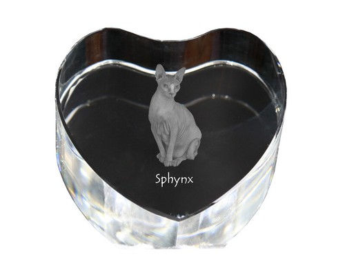 Sphynx cœur cristal avec - de,