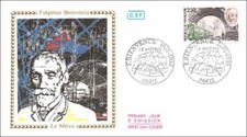 France - FULGENCE BIENVENÜE -  LE METRO - PARIS - 1987 - FDC