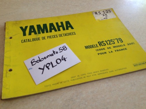 Yamaha parts list rs125 - parts,